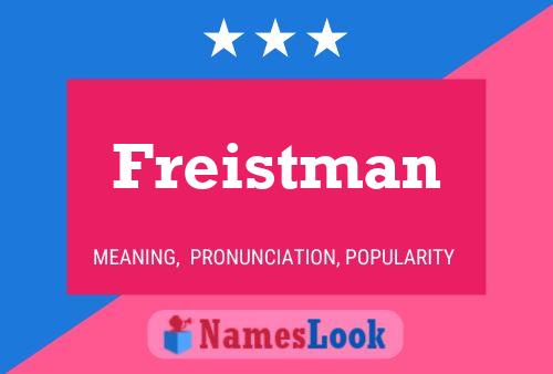 Freistman Naam Poster