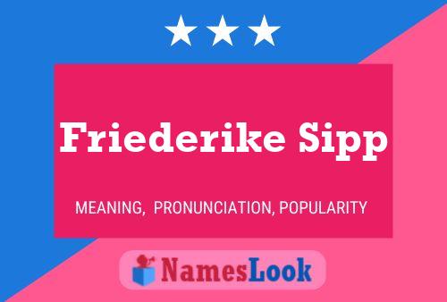 Friederike Sipp Naam Poster