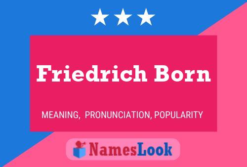 Friedrich Born Naam Poster