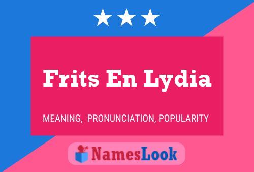 Frits En Lydia Naam Poster