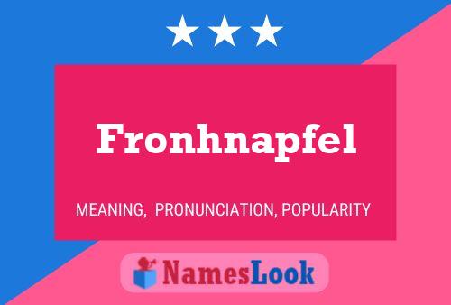 Fronhnapfel Naam Poster