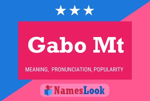 Gabo Mt Naam Poster