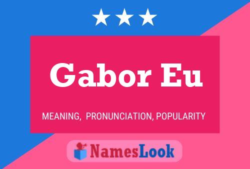 Gabor Eu Naam Poster