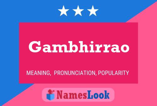 Gambhirrao Naam Poster