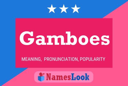 Gamboes Naam Poster