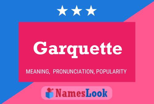 Garquette Naam Poster