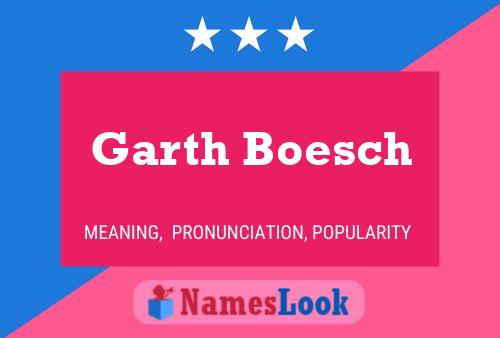 Garth Boesch Naam Poster