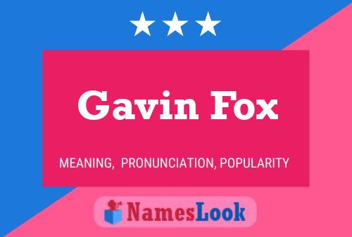 Gavin Fox Naam Poster