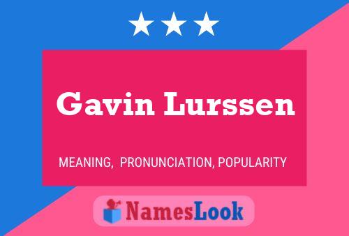 Gavin Lurssen Naam Poster