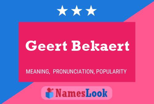 Geert Bekaert Naam Poster