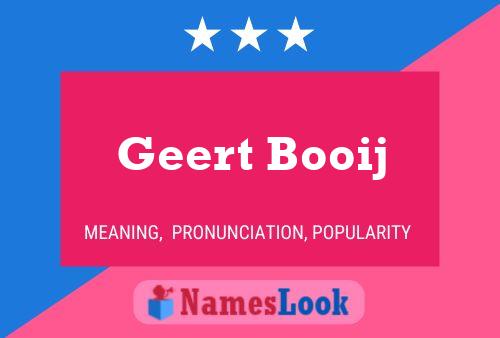 Geert Booij Naam Poster