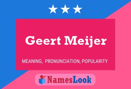 Geert Meijer Naam Poster