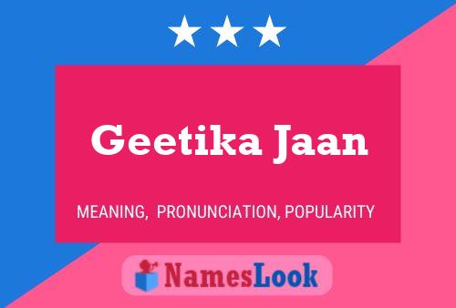 Geetika Jaan Naam Poster