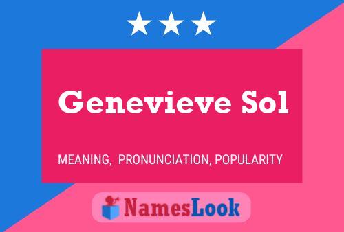 Genevieve Sol Naam Poster