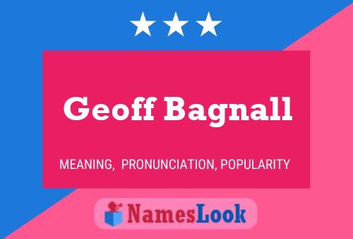 Geoff Bagnall Naam Poster