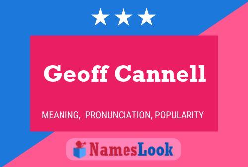 Geoff Cannell Naam Poster