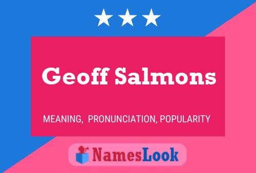 Geoff Salmons Naam Poster