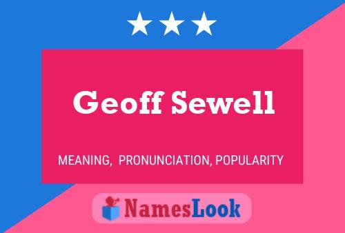 Geoff Sewell Naam Poster