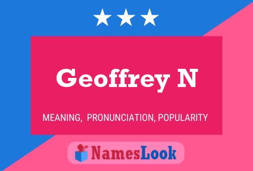 Geoffrey N Naam Poster