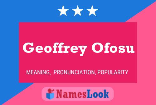 Geoffrey Ofosu Naam Poster