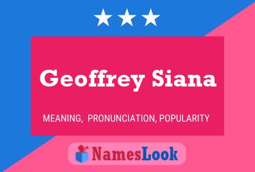 Geoffrey Siana Naam Poster