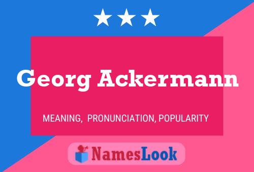 Georg Ackermann Naam Poster