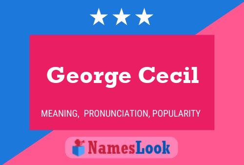 George Cecil Naam Poster