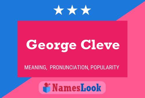 George Cleve Naam Poster