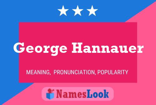 George Hannauer Naam Poster