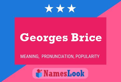 Georges Brice Naam Poster