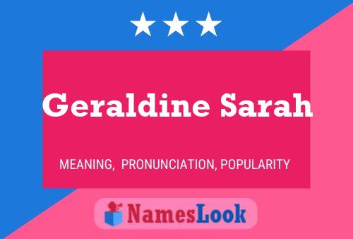 Geraldine Sarah Naam Poster