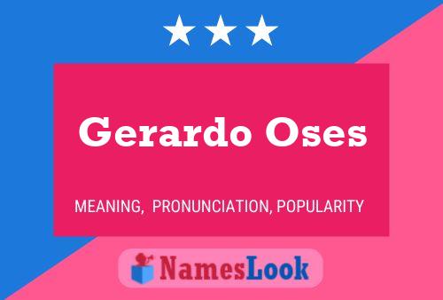 Gerardo Oses Naam Poster