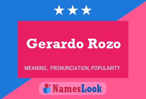 Gerardo Rozo Naam Poster