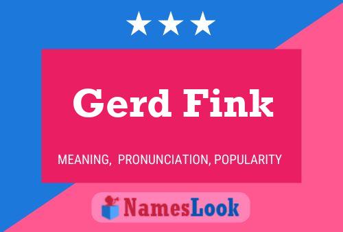 Gerd Fink Naam Poster