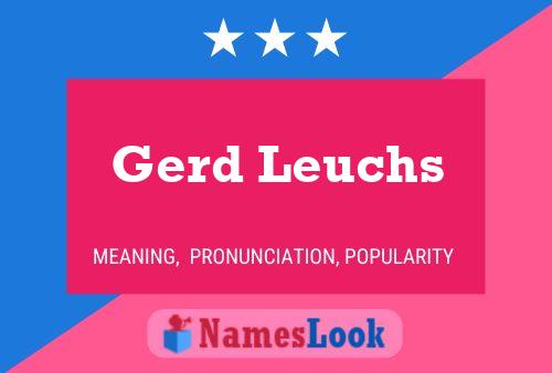 Gerd Leuchs Naam Poster