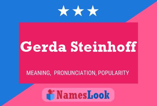 Gerda Steinhoff Naam Poster