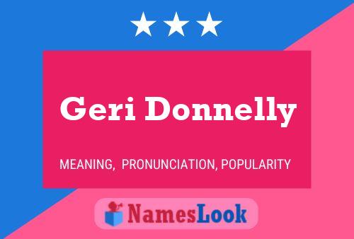 Geri Donnelly Naam Poster