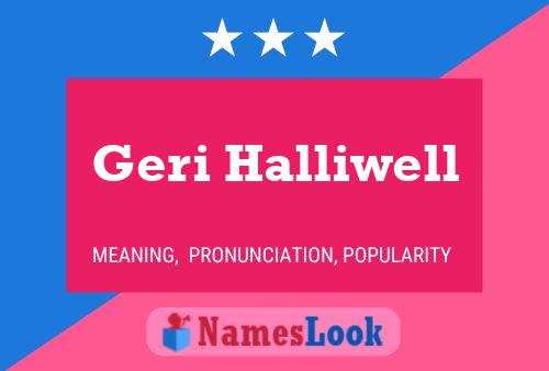 Geri Halliwell Naam Poster