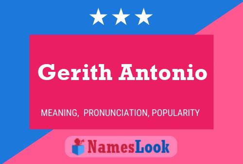 Gerith Antonio Naam Poster