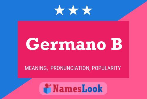 Germano B Naam Poster