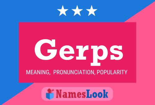 Gerps Naam Poster