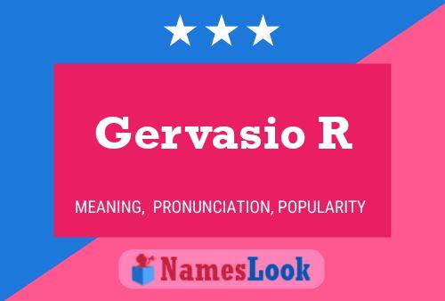 Gervasio R Naam Poster