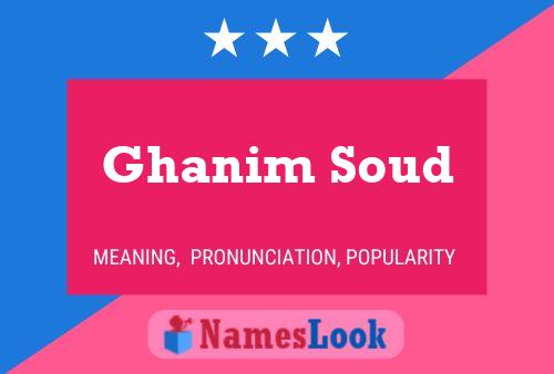 Ghanim Soud Naam Poster