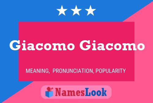 Giacomo Giacomo Naam Poster