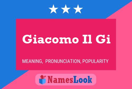 Giacomo Il Gi Naam Poster