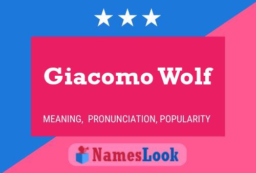 Giacomo Wolf Naam Poster