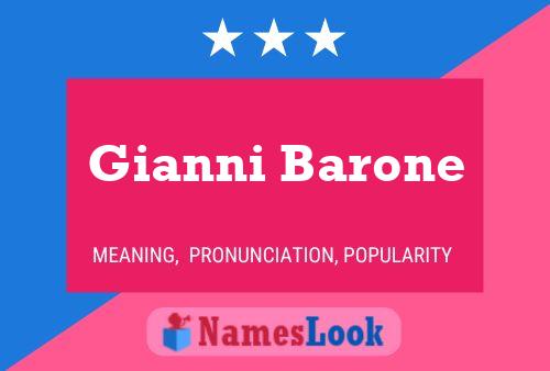 Gianni Barone Naam Poster