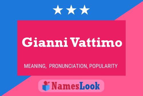 Gianni Vattimo Naam Poster