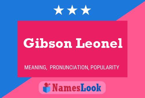 Gibson Leonel Naam Poster