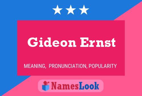 Gideon Ernst Naam Poster